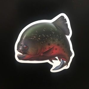 Piranha Fish Sticker